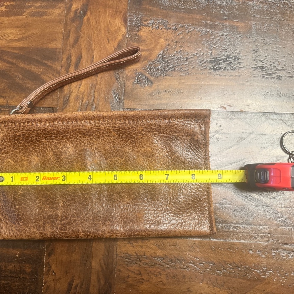 Rough & Tumble small Brown Butter Leather Wristlet - Picture 3 of 8